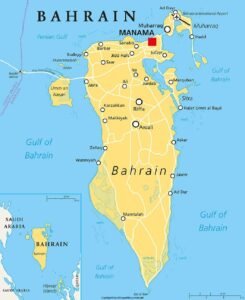 Labeled Map of Bahrain pdf | World Map With Countries