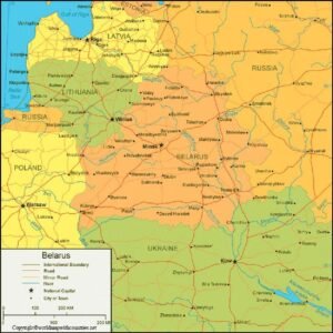 Labeled Map of Belarus pdf | World Map With Countries