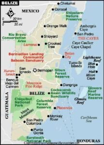 Labeled Map of Belize pdf | World Map With Countries
