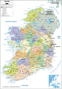 Map of Ireland | World Map With Countries