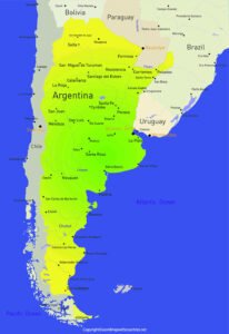 Printable Map of Argentina