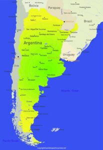 Printable Map Of Argentina | World Map With Countries