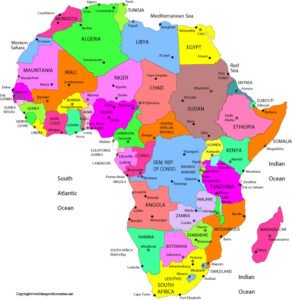 map of Africa political | World Map With Countries