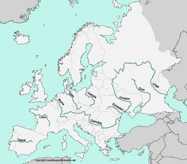 map of european rivers