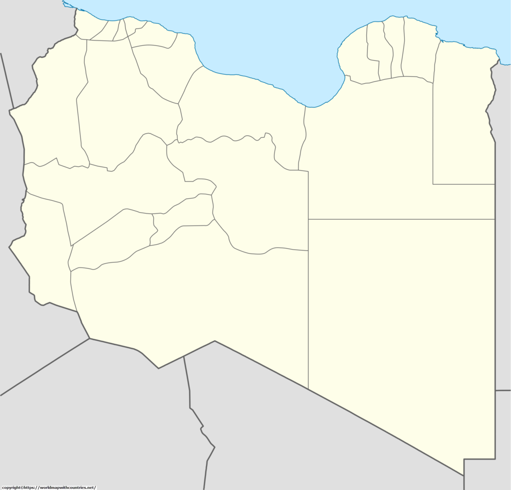Blank Map Of Libya Outline