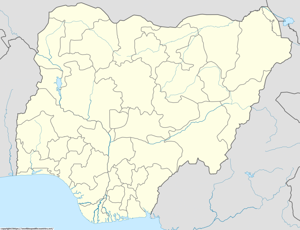 Nigeria Blank Map Outline
