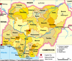 map of nigeria 2 | World Map With Countries