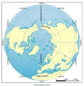 World Map With North Pole Pdf | World Map With Countries