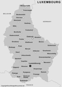 Blank Map of Luxembourg | World Map With Countries