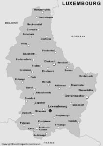 Blank Map of Luxembourg pdf | World Map With Countries