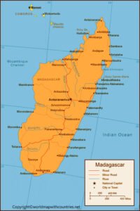 Labeled Map of Madagascar | World Map With Countries