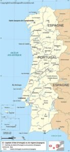 Labeled Map of Portugal pdf | World Map With Countries