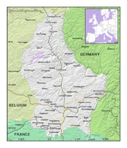 Printable Map of Luxembourg | World Map With Countries