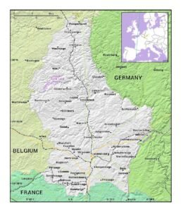 Printable Map of Luxembourg pdf | World Map With Countries