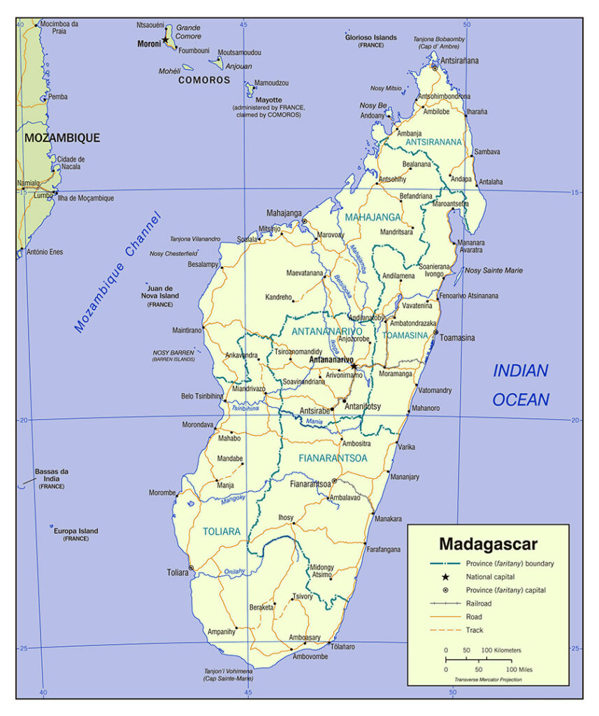 Printable Map of Madagascar
