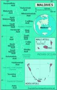 Printable Map of Maldives | World Map With Countries