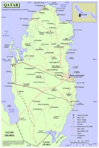 Printable Map of Qatar | World Map With Countries