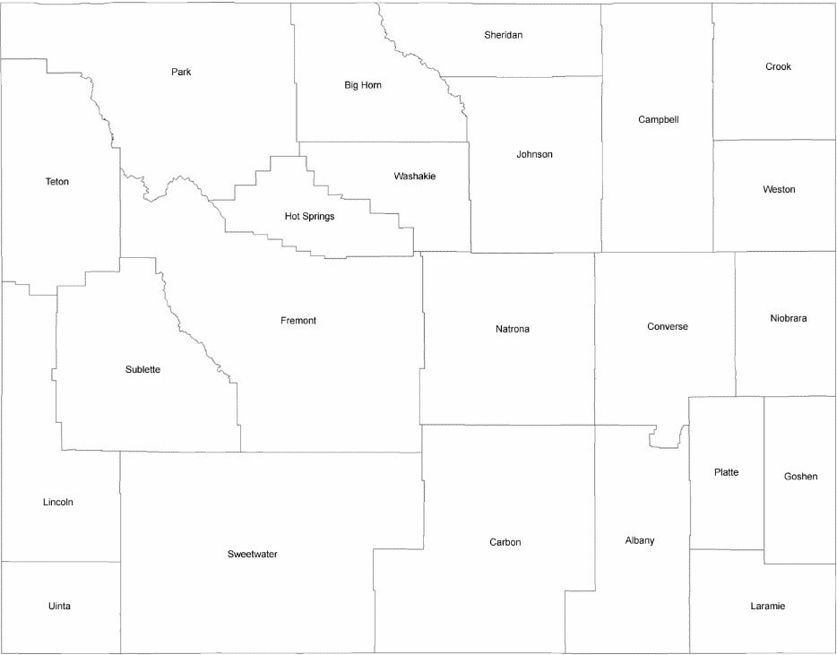 Free Printable Map Of Wyoming And 20 Fun Facts About Wyoming