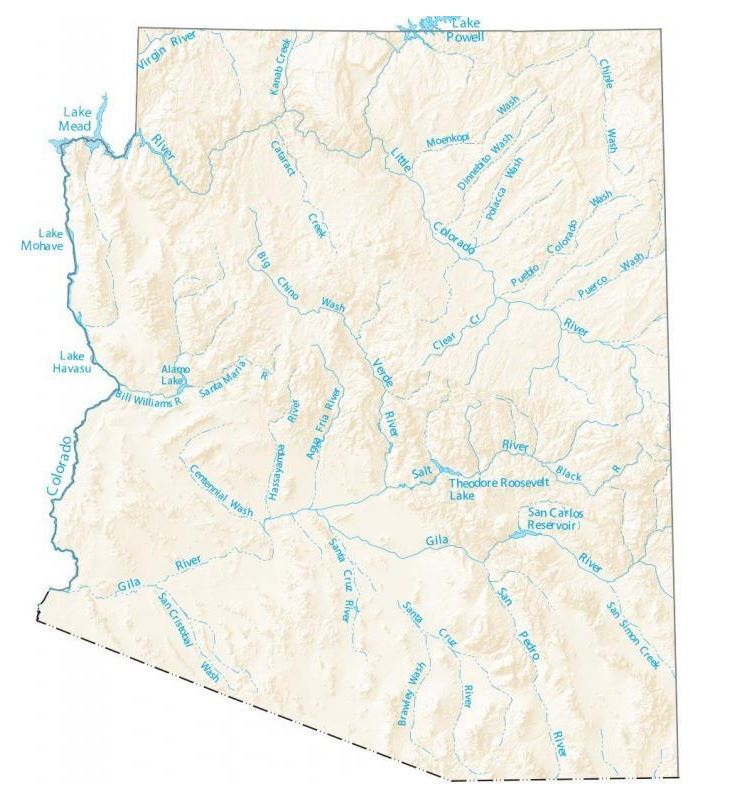 Arizona-rivers-map