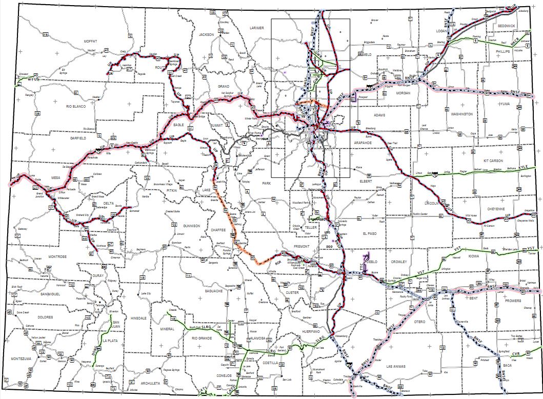 Free Colorado Railroad Map And The 8 Major Railroads In Colorado