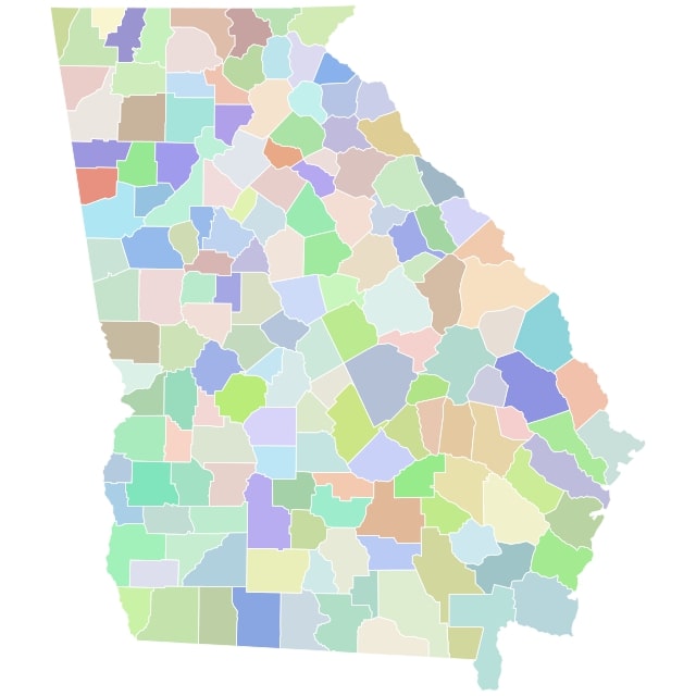 Free Georgia County Map And The Top 20 Counties In Georgia