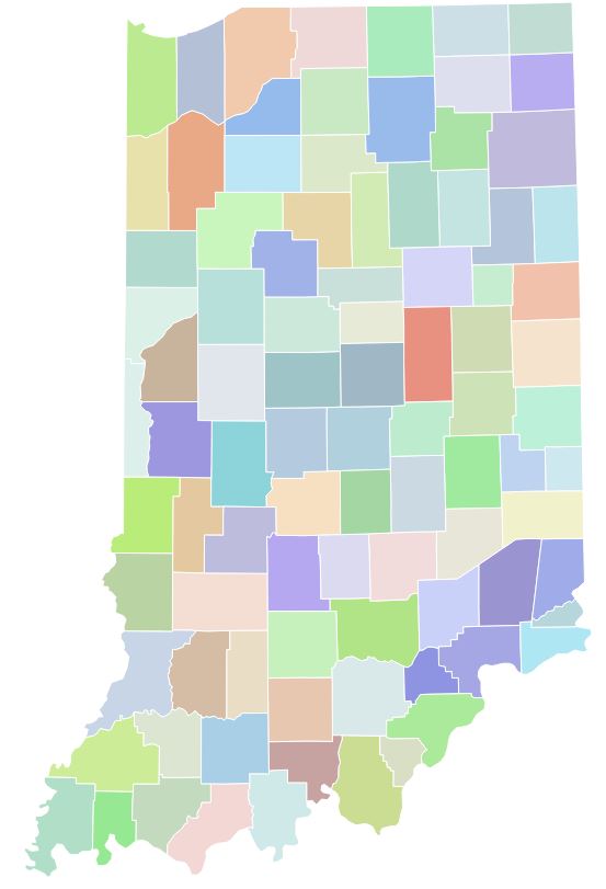 Indiana-county-map