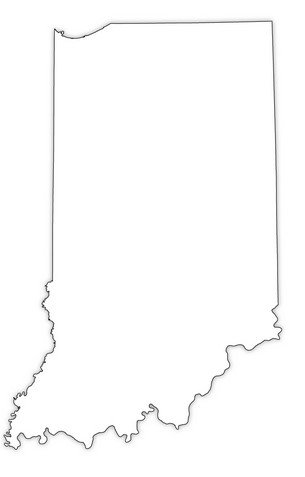 Indiana-outline-map