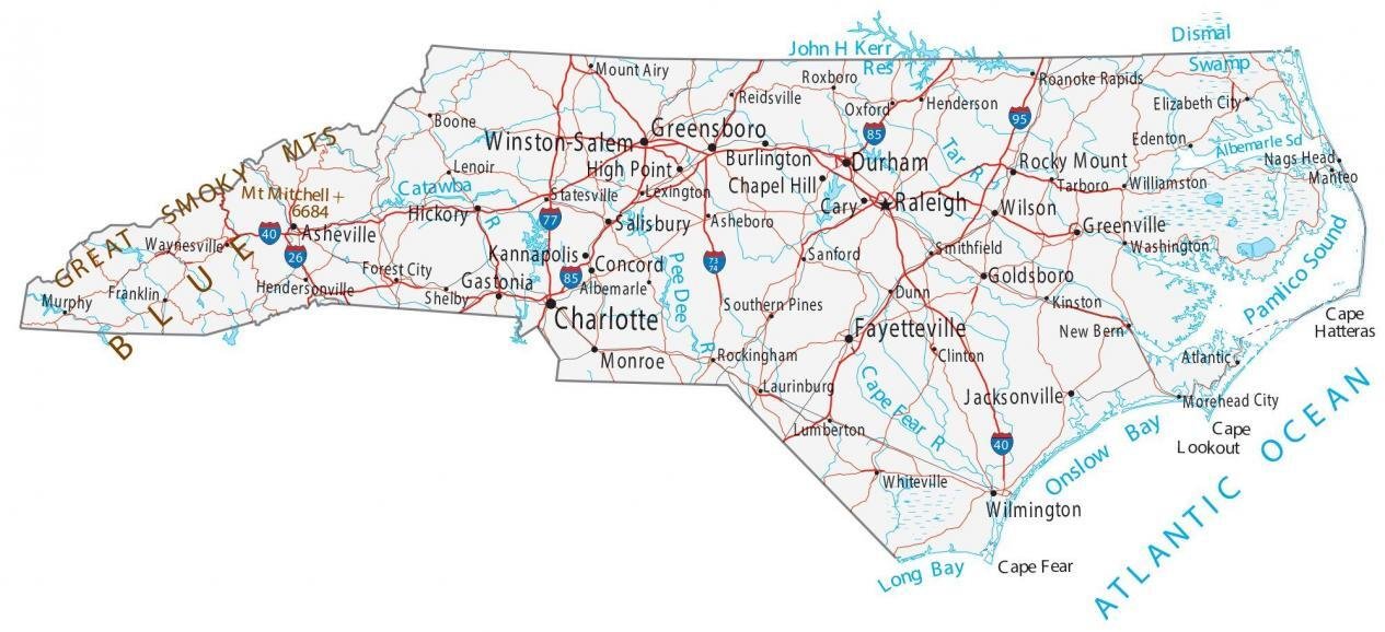 North-carolina-map-with-cities