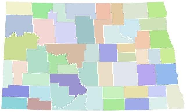 North-dakota-county-map