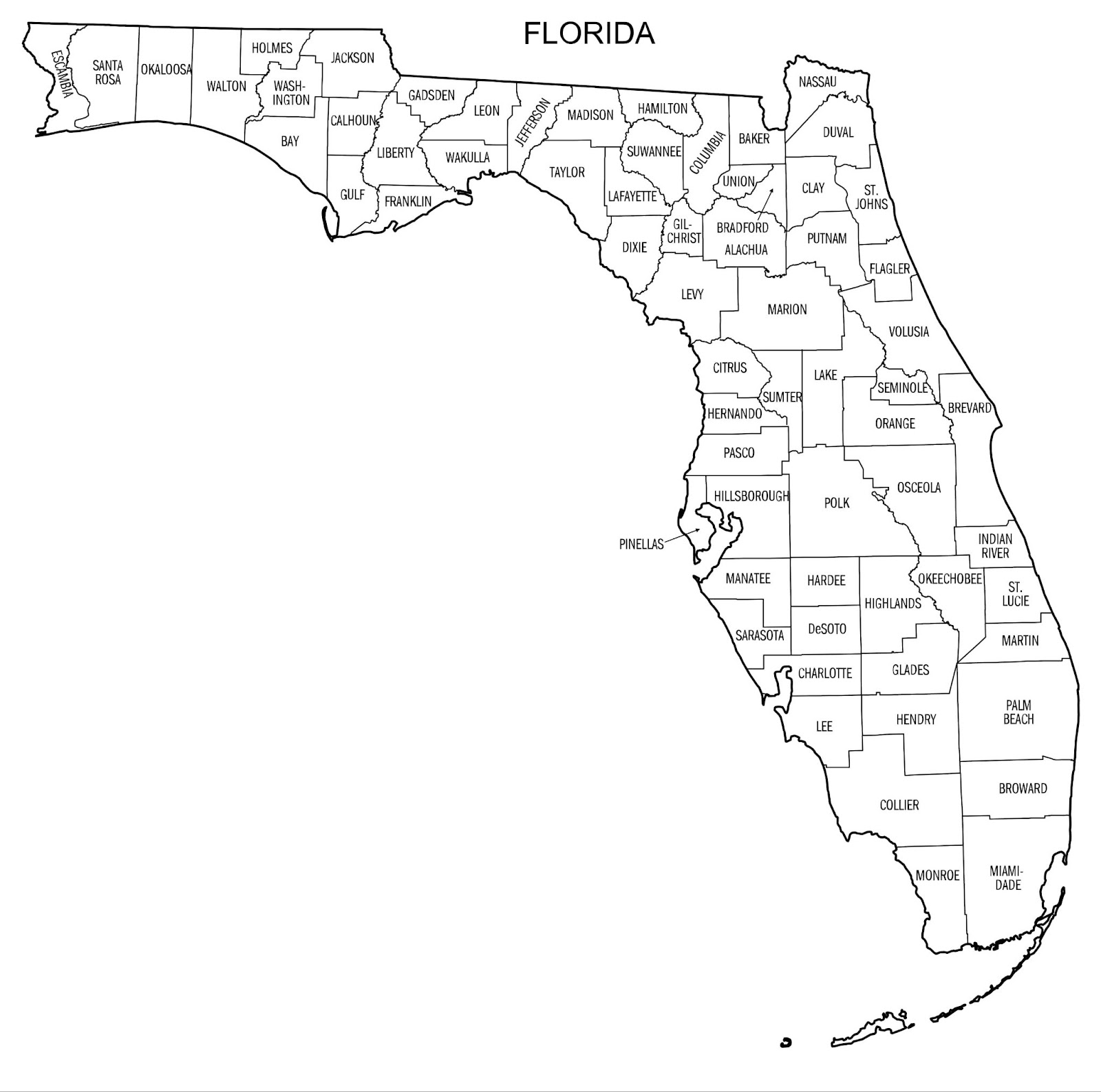 Free Printable Map Of Florida And 20 Fun Facts About Florida 8931