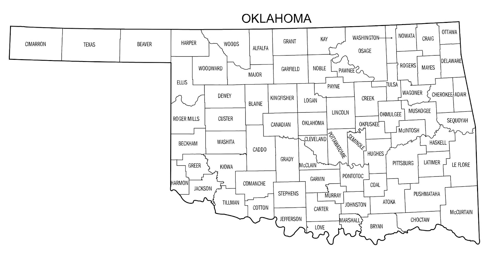 Printable-map-of-oklahoma
