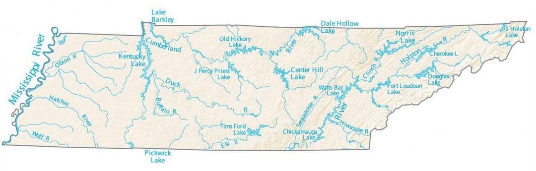 Tennessee-rivers-map