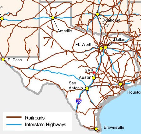 Free Texas Railroad Map And The 8 Major Railroads In Texas