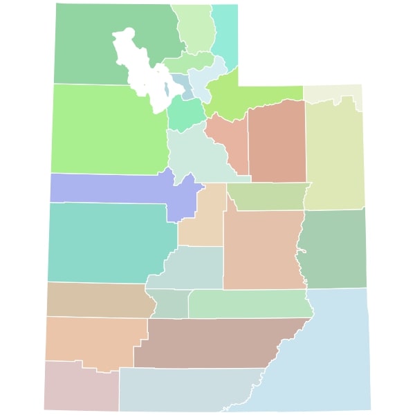 Utah-county-map