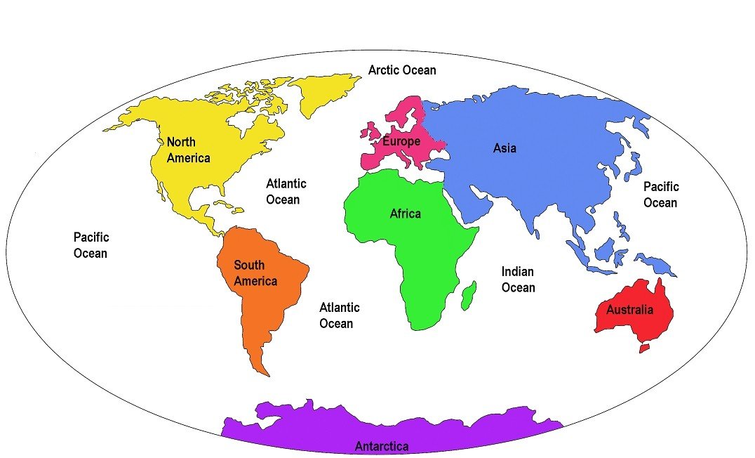 simple round world map outline