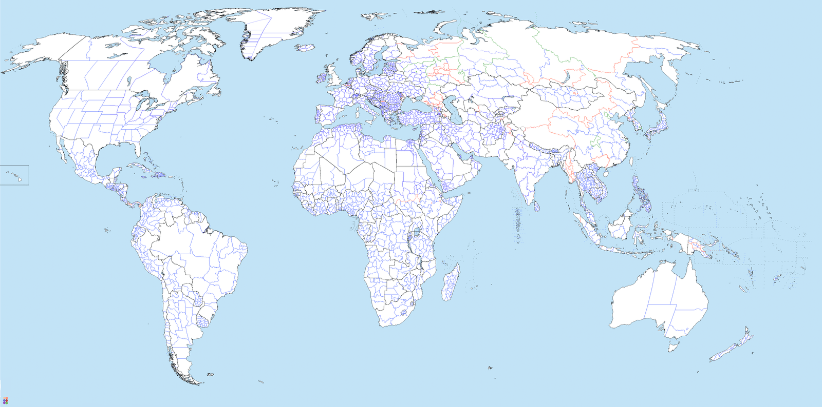 world map with country names 2022