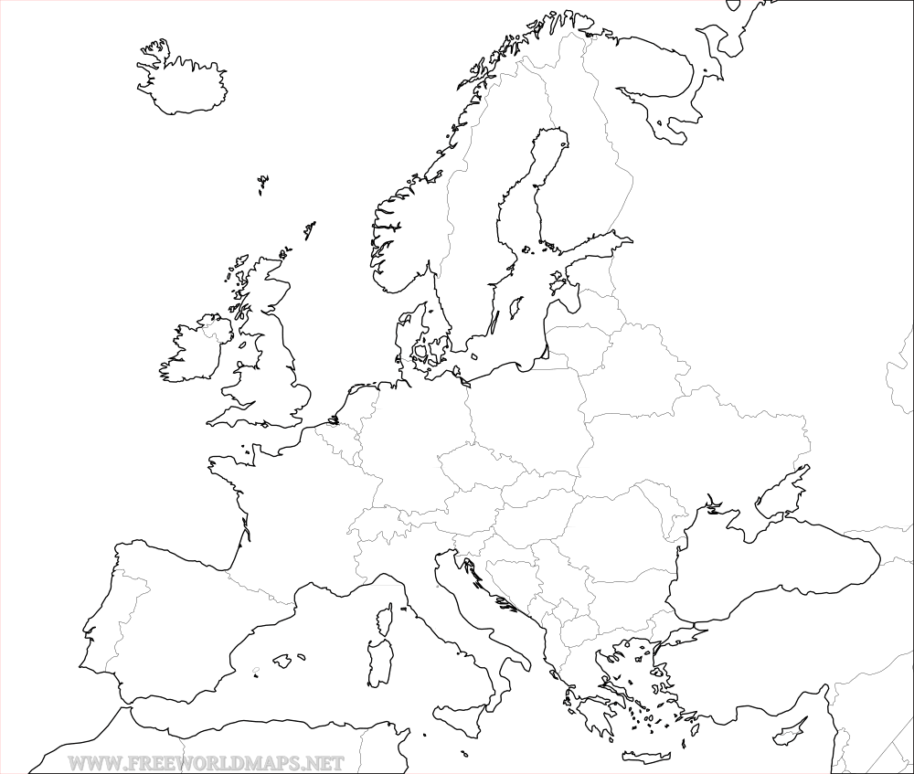 Blank Map Of Europe
