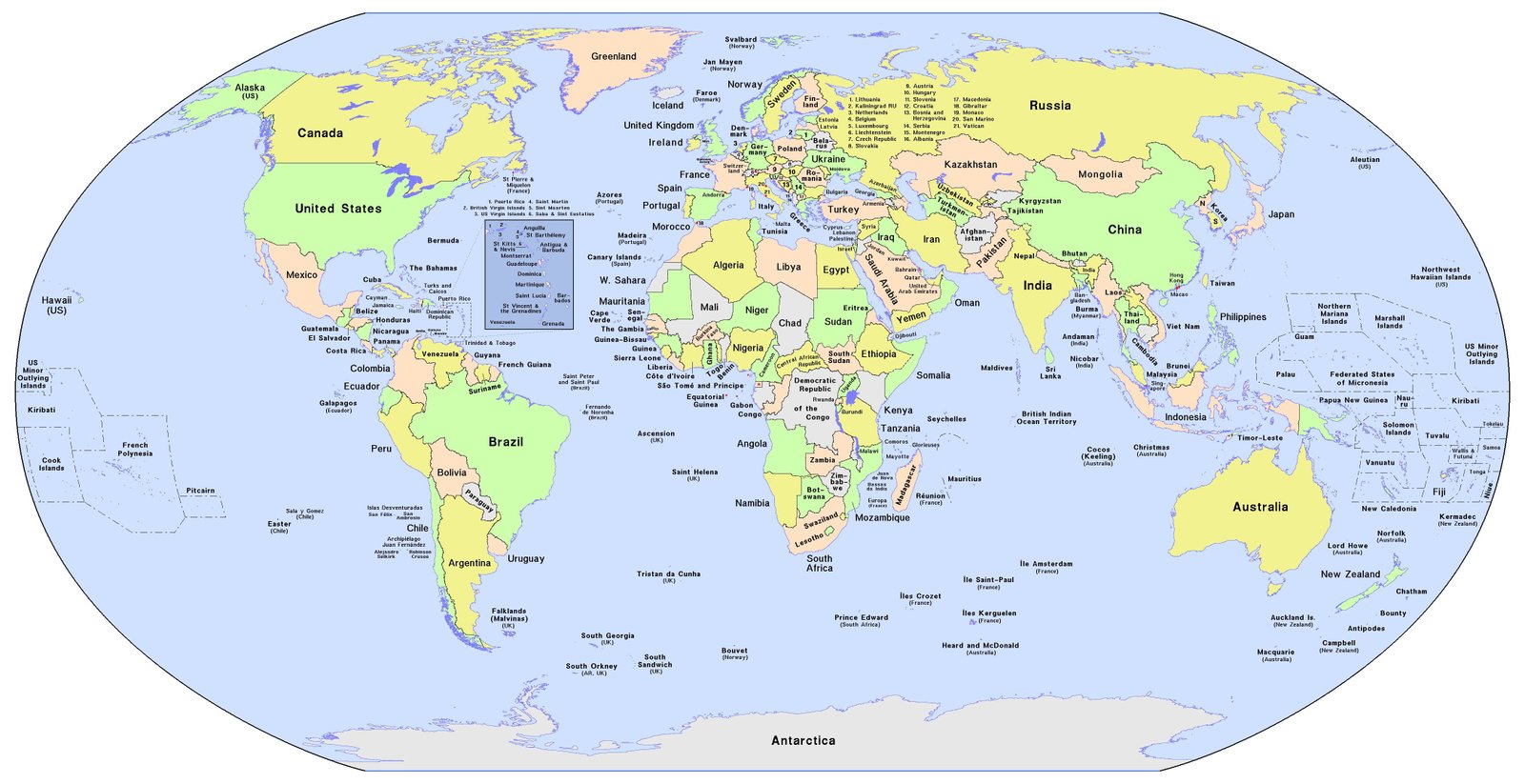 blank printable world map with countries capitals