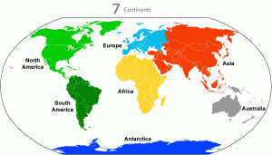 7 continents of the world | World Map With Countries