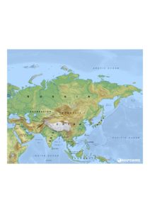 Blank Physical Map of Asia pdf | World Map With Countries