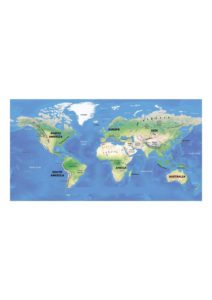 Blank World Physical Map HD pdf | World Map With Countries