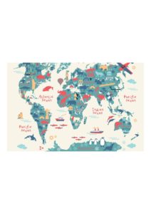Interactive World Map for Kids pdf | World Map With Countries