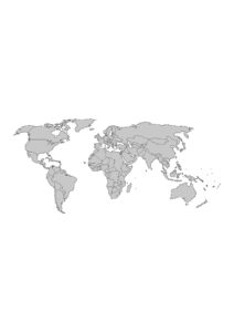 Outline Map Of The World With Countries Printable pdf | World Map With Countries