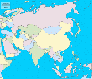 asia blank map | World Map With Countries
