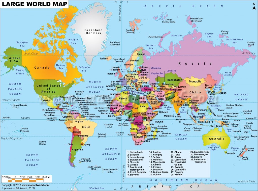 Free Printable World Map Quiz World Map With Countries