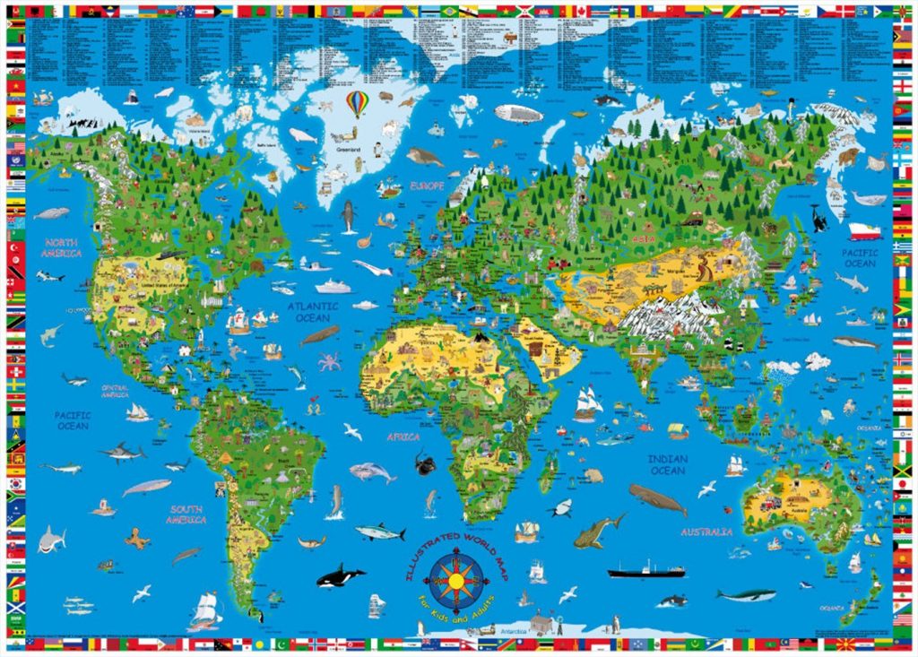 Printable Kids World Map - United States Map