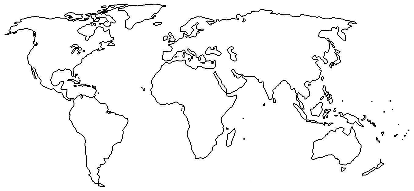 Free Sample Blank Map Of The World With Countries World Map With
