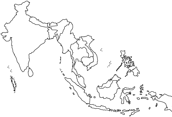 South Asia Blank Map