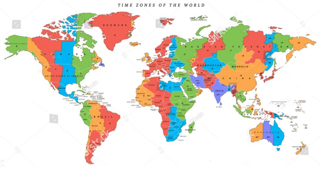 world time zone map 3d