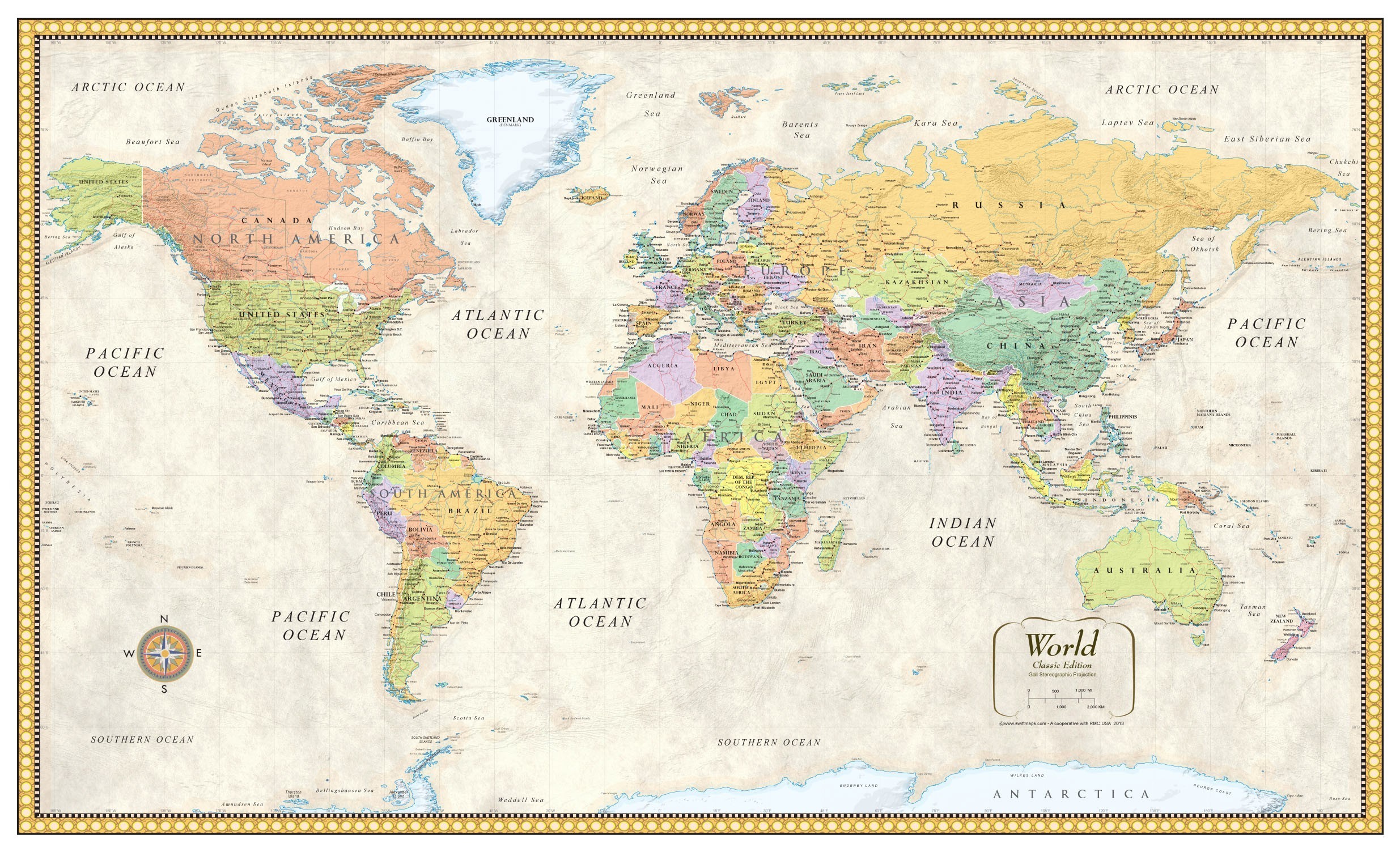Free Large World Map Poster